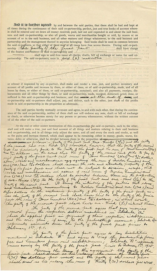 partnership agreement
